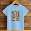 Çocuk Mavi Pamuklu Baskili T-shirt